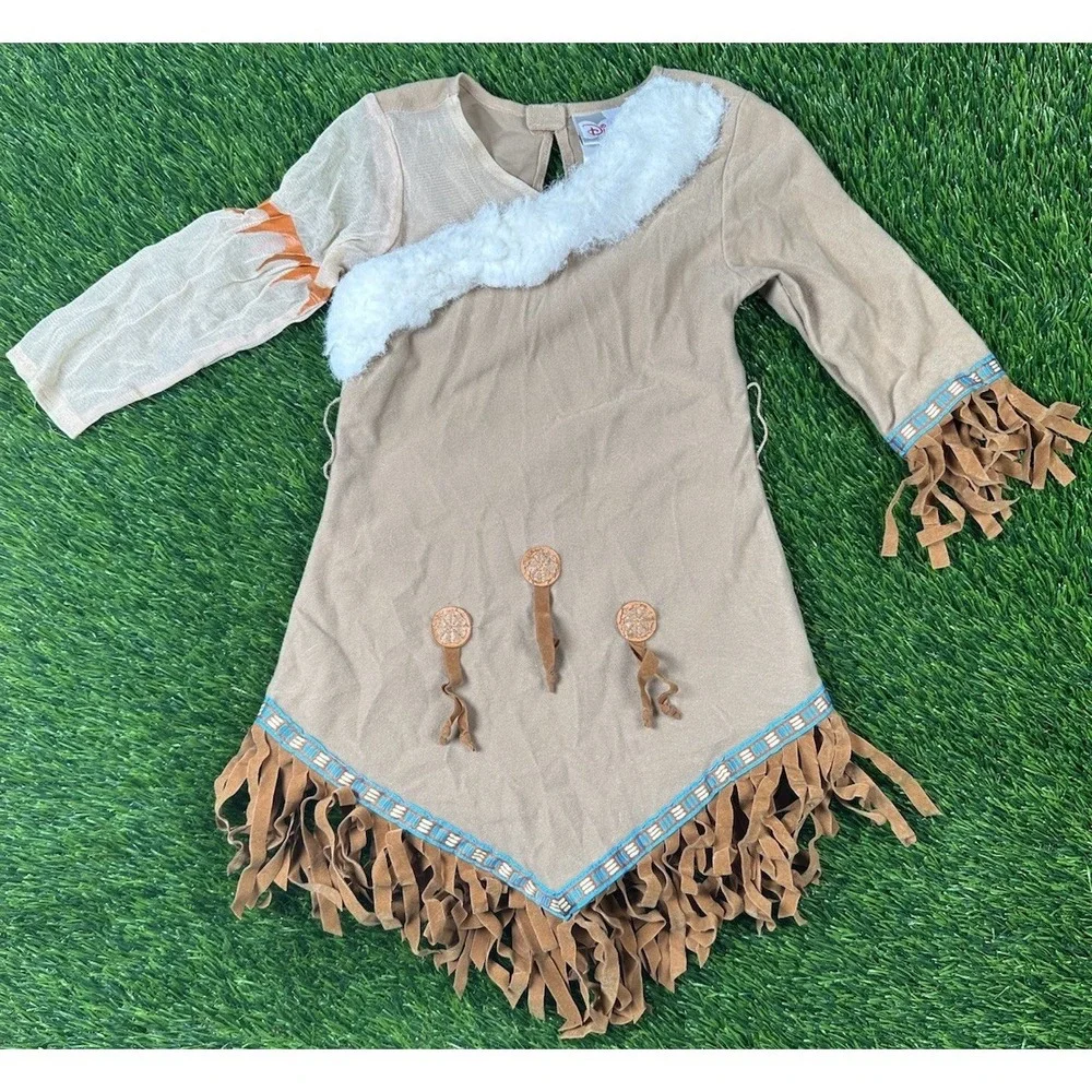 Vintage Disney Store Pocahontas Costume Girls Size XXS 2/3 - Picture 4 of 8